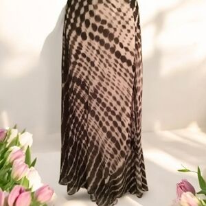 Chico maxi skirt pretty designs lined with split size 3.equiv XL size 16 checked